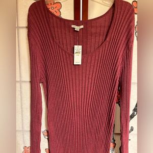 NWT Dusty Rose Fitted Ribbed American Eagle Dress, Never Worn! XXL